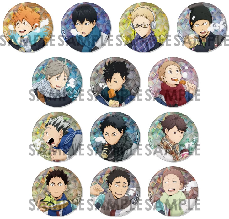 排球少年 旧秋冬闪 吧唧 徽章 盲盒