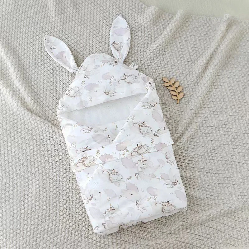 呵尔特 婴儿桑蚕丝抱被 A类新生儿产房包被初生宝宝产房襁褓巾