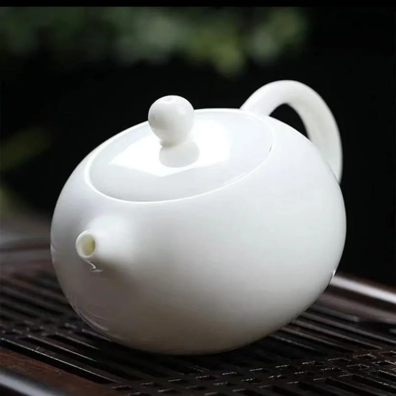 迈盟陶瓷茶壶德化羊脂玉白瓷西施壶功夫茶具家用泡茶壶高端茶器