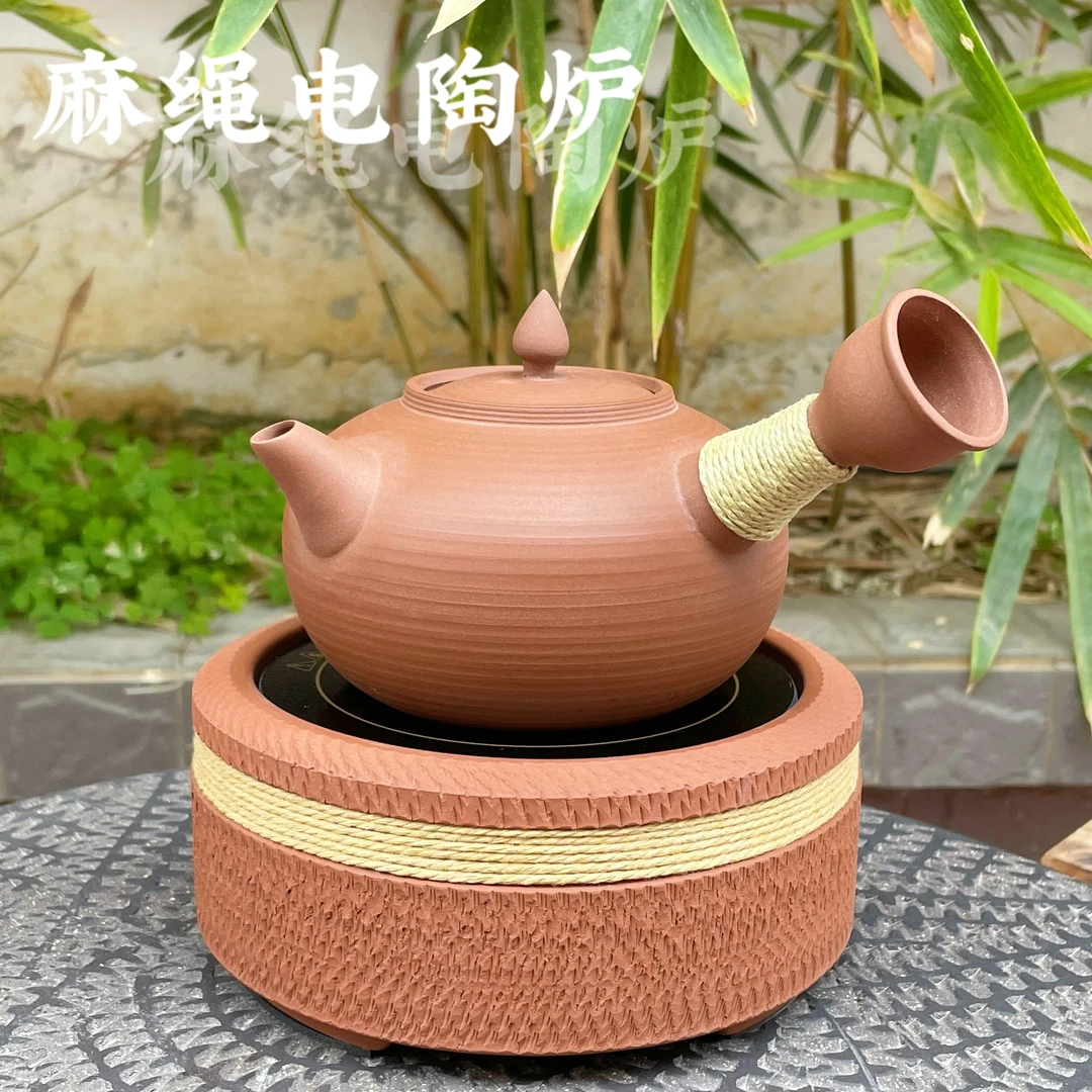 麻绳电陶炉煮茶器1000W大功率紫砂电陶炉铁壶铜壶银壶陶壶适用