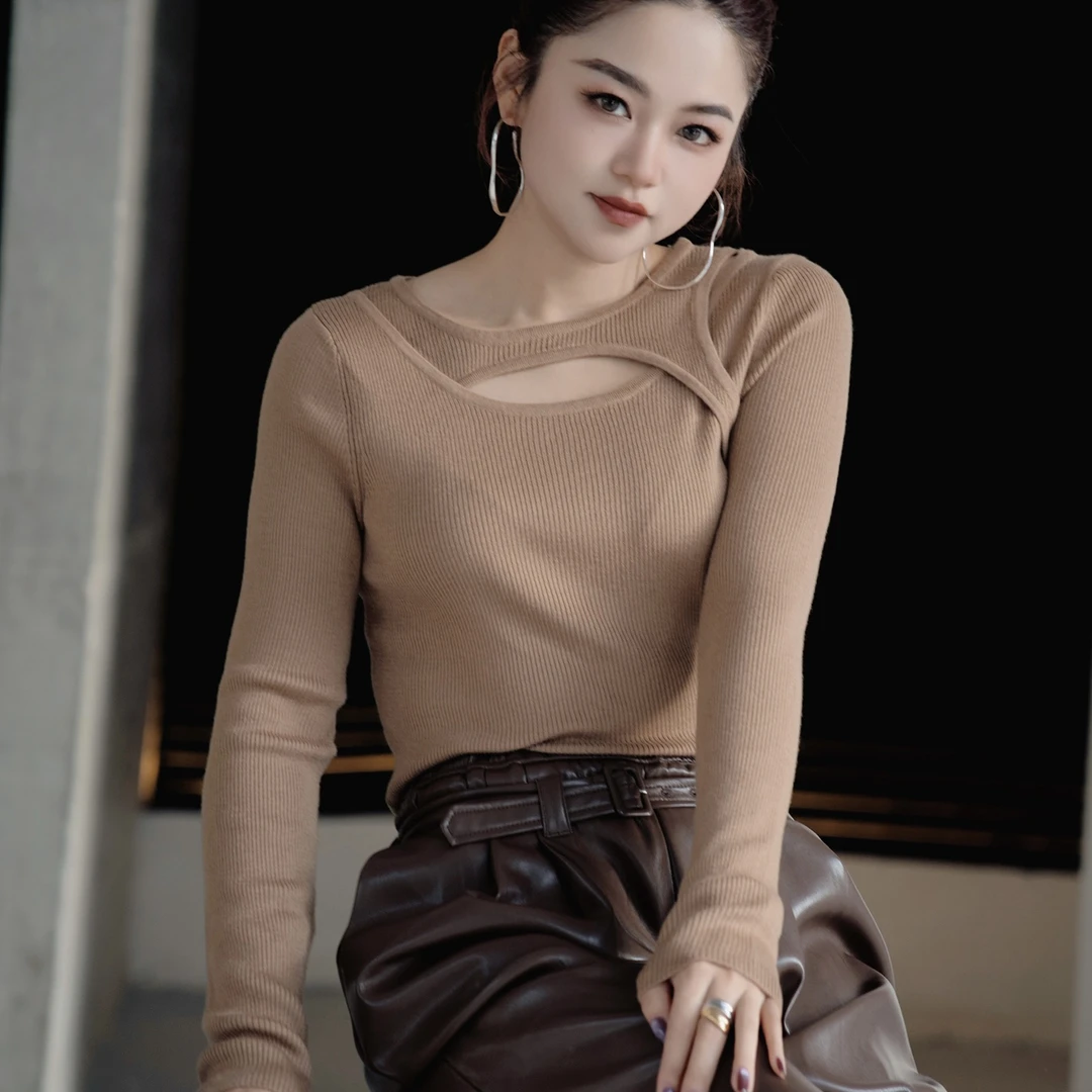 【Vaddition+】设计师品牌 结构款羊毛打底衫