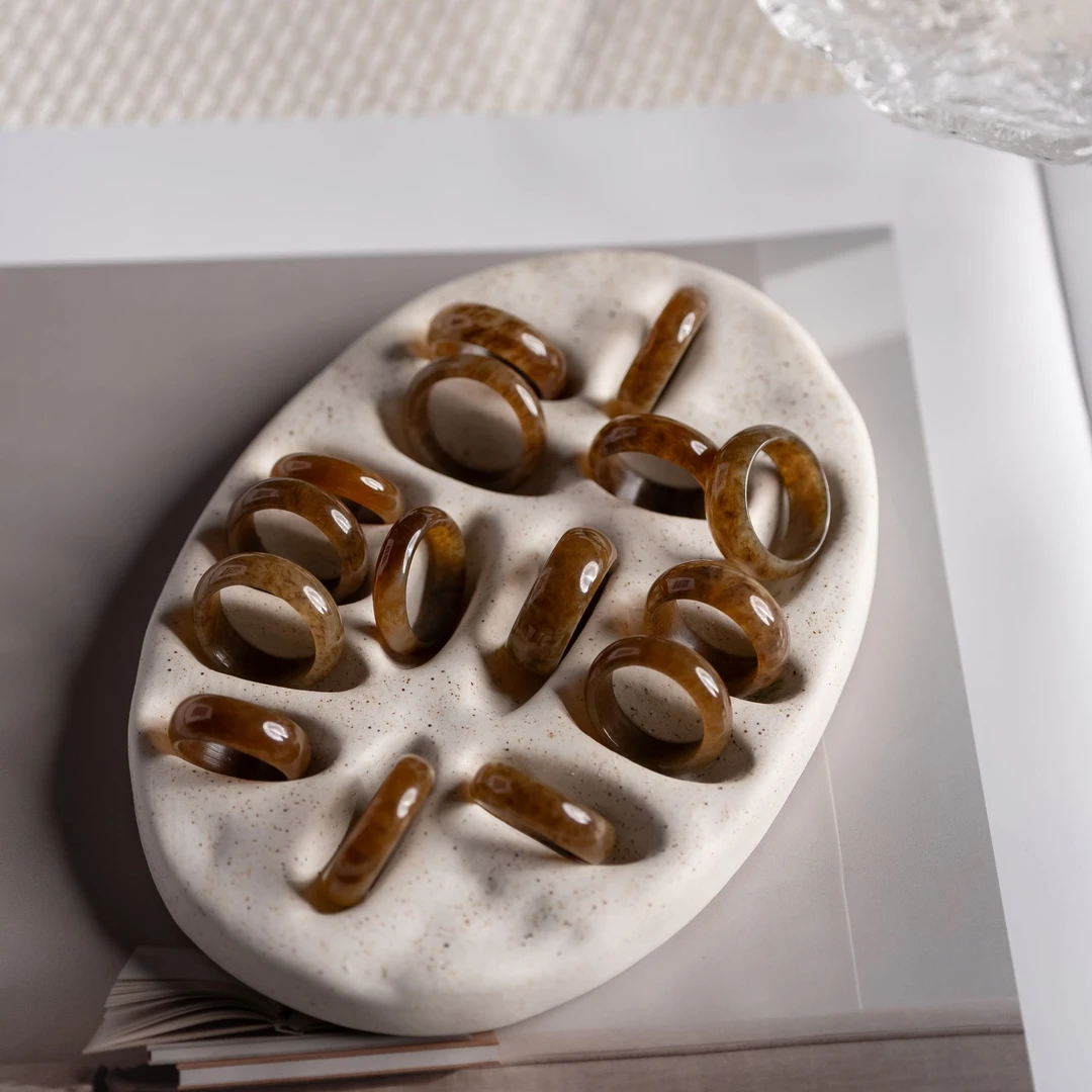 落萤-和田玉戒指中式轻奢小众直播专用链接优雅