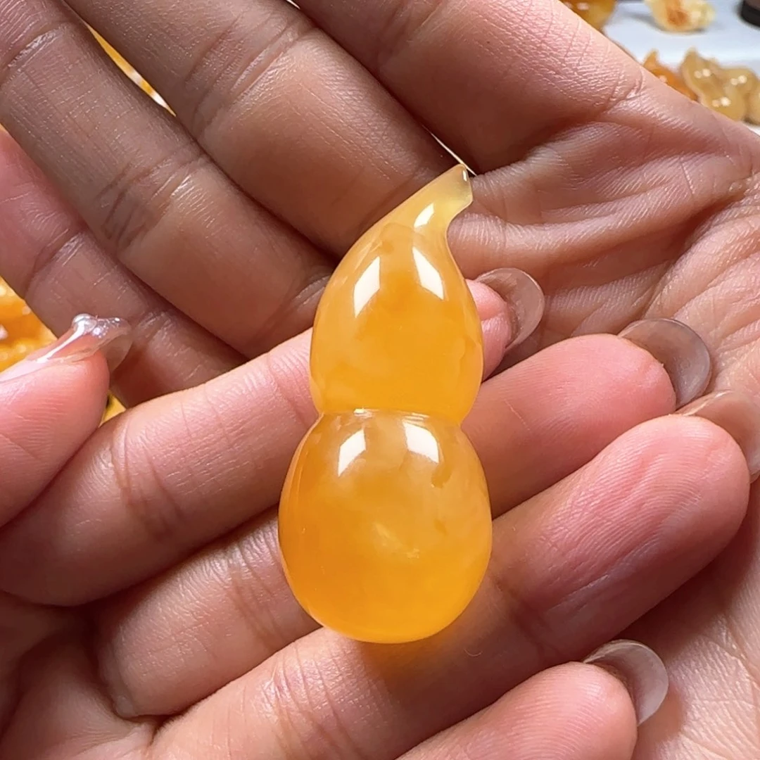 蜜蜡裸石未镶嵌焦皮蜜蜡葫芦