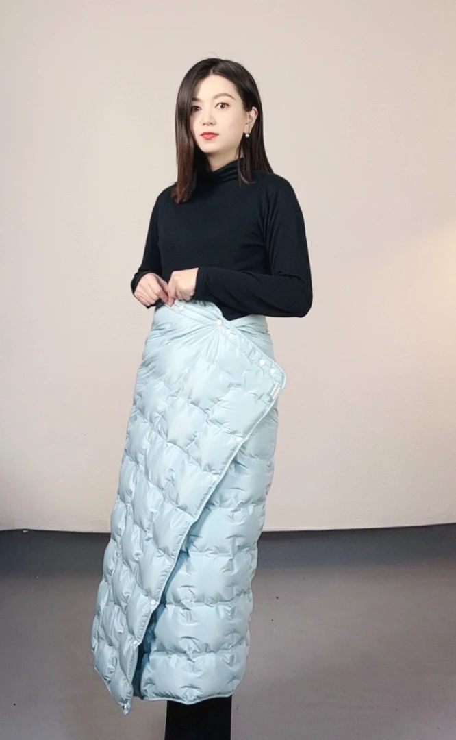 100%白鹅绒羽绒被 居家/办公轻柔保暖防寒 多功能羽绒毯马卡龙色