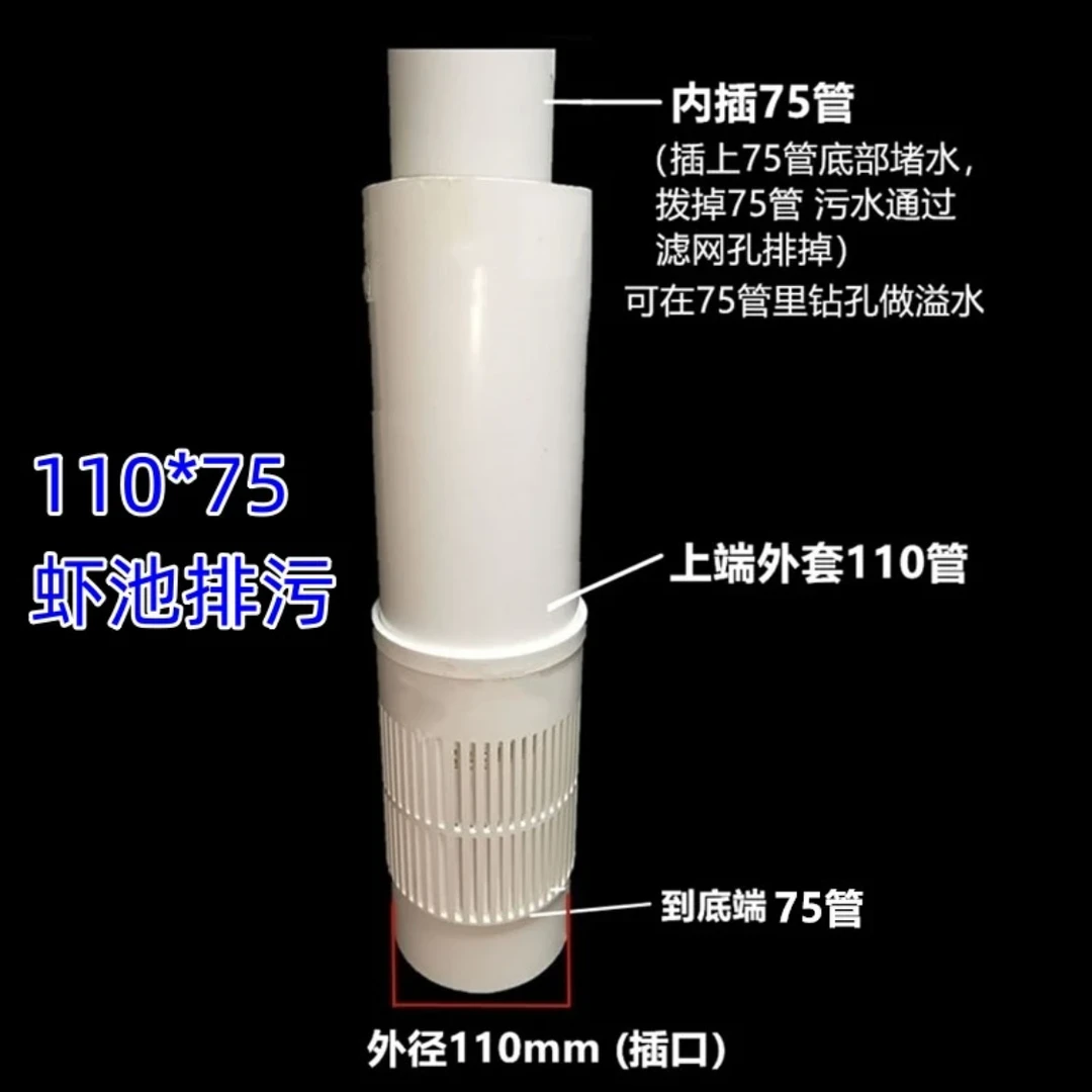 溢流排水口底部排污马桶养殖池鱼池过滤地漏出水口排水管过滤网