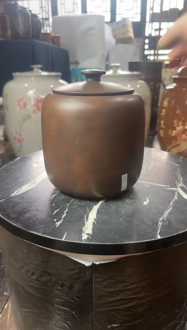 【闪购商品】罐微瑕精磨素面醒茶罐