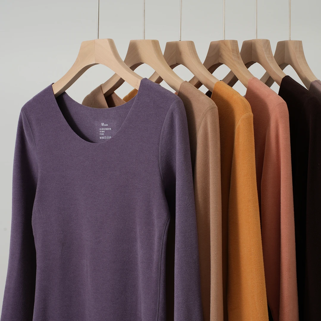 1福利款特320g 女士美雅碧打底衫 恒温圆领保暖内衣 双面绒 88154