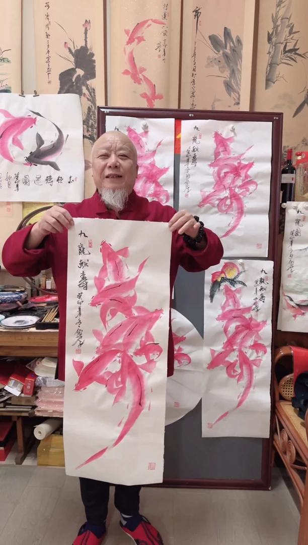 【闪购商品】绘画九龙献寿