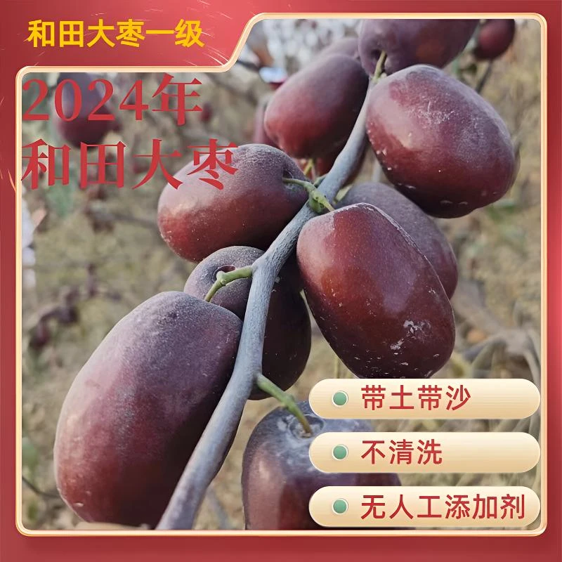新疆新下树未清洗和田大枣一级2斤装原产地发货包邮