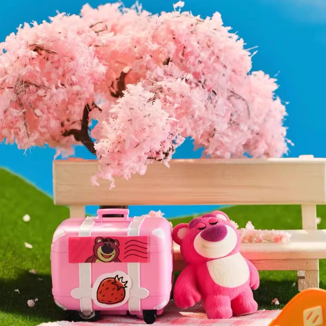 【拆盒】草莓熊迷你行李箱系列盲盒潮玩手办