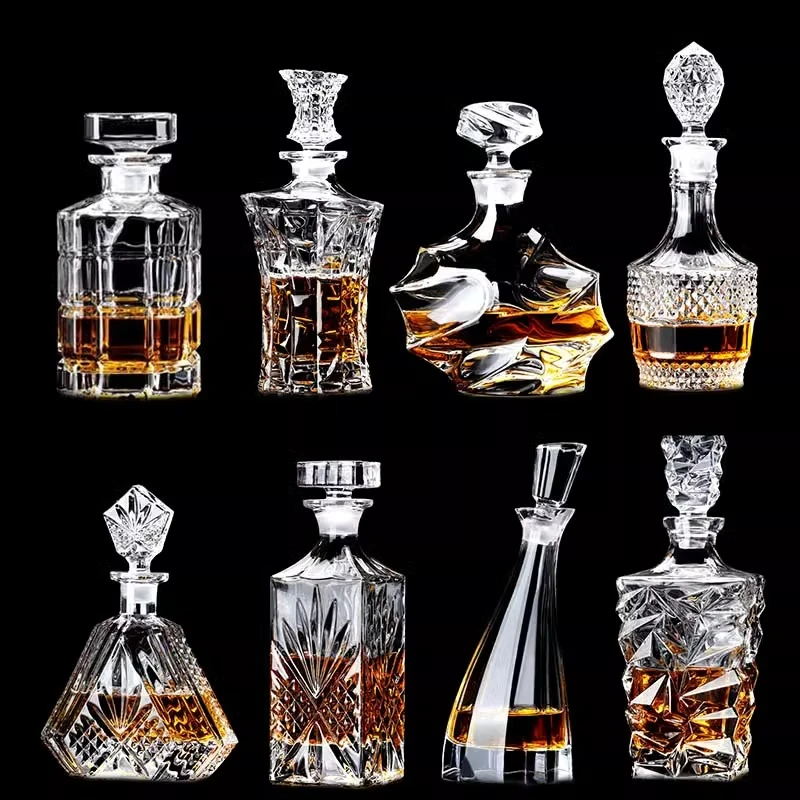 大号水晶玻璃酒樽创意红酒醒酒器家用威士忌瓶带盖洋酒瓶白酒容器