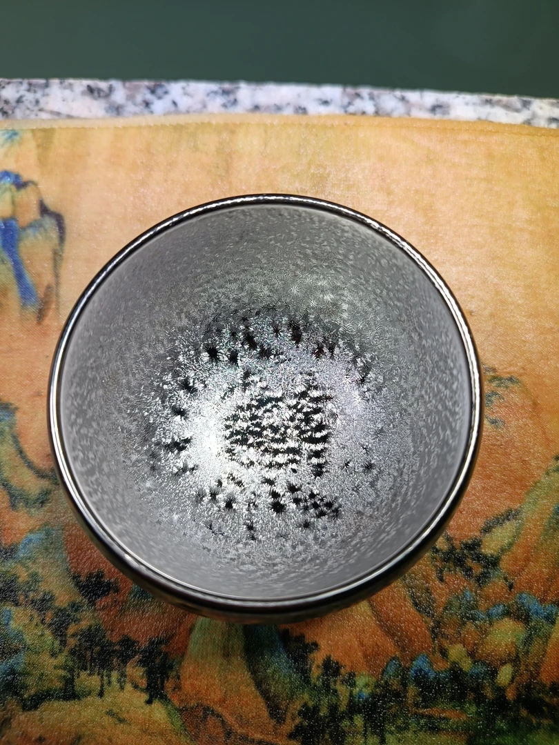 高端茶器银色传说茶杯高端茶器主人杯陶瓷复古