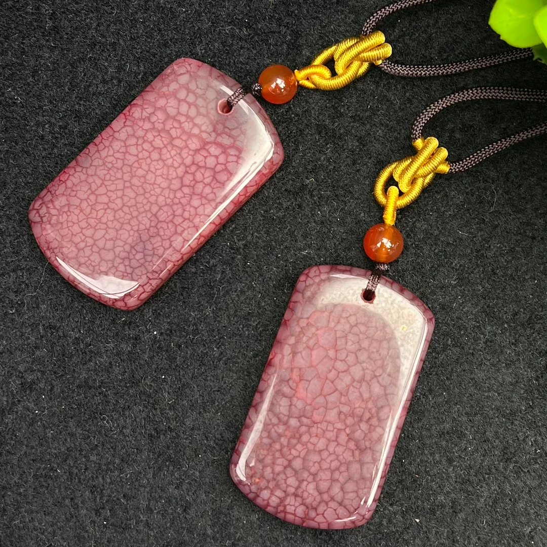 江德洋珠宝S1946赤焰桖帝龙晶玛瑙无事牌-配绳-多样性只发一件