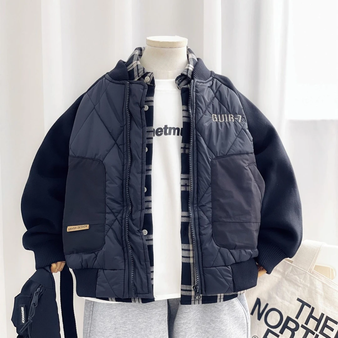 【小扬哥推荐】男童秋冬新款棉衣加厚保暖棉服中小童韩版洋气夹棉