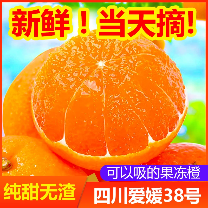 江乐果【商超果】四川爱媛38号果冻橙子2/5斤新鲜采摘产地发瀑汁