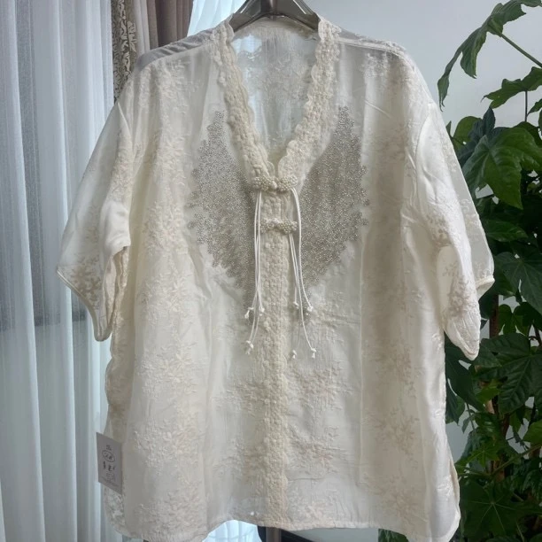 （287）欧货重工满身刺绣提花上衣