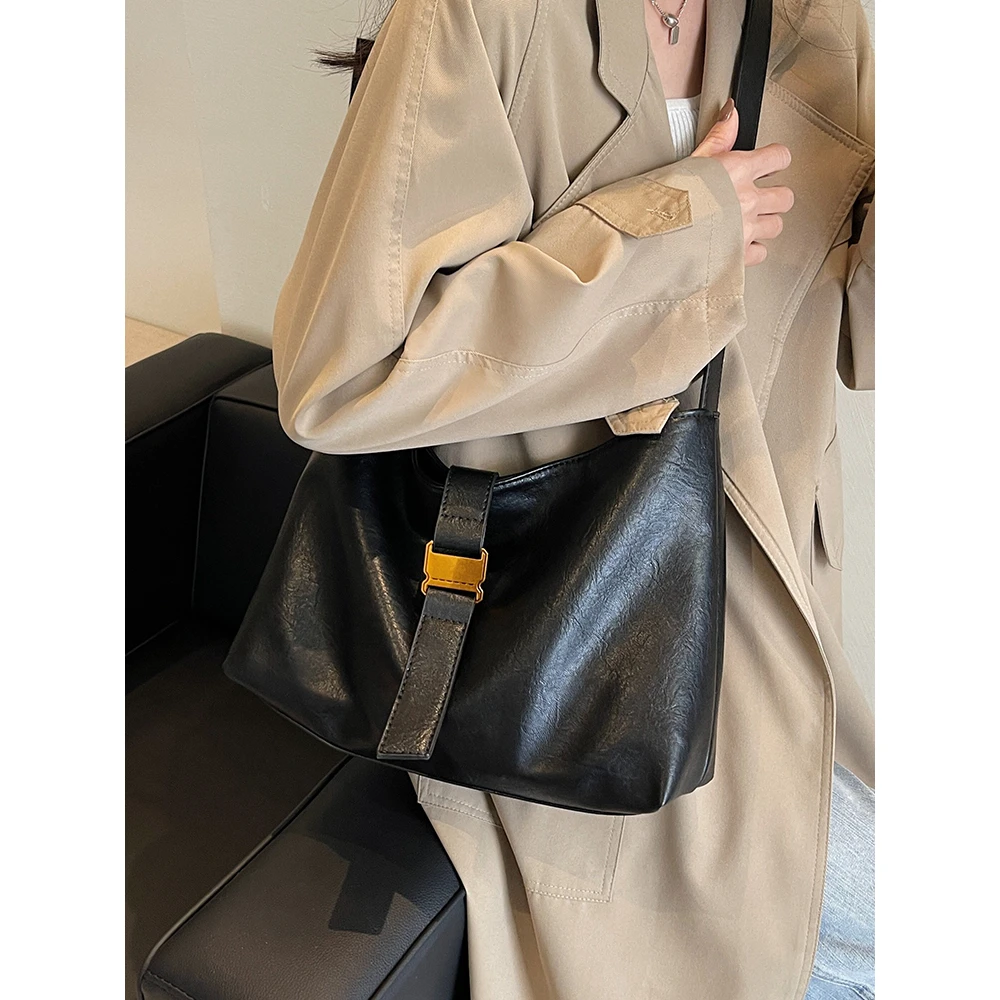 【袁媛设计师款】包包女托特包大容量可斜挎新款百搭单肩包9337