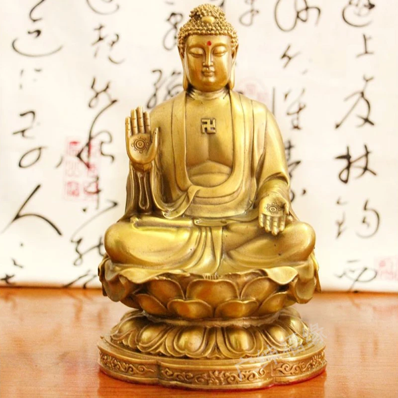 纯铜大日如来天坛佛像摆件释迦牟尼佛像铜像家居摆件装饰品