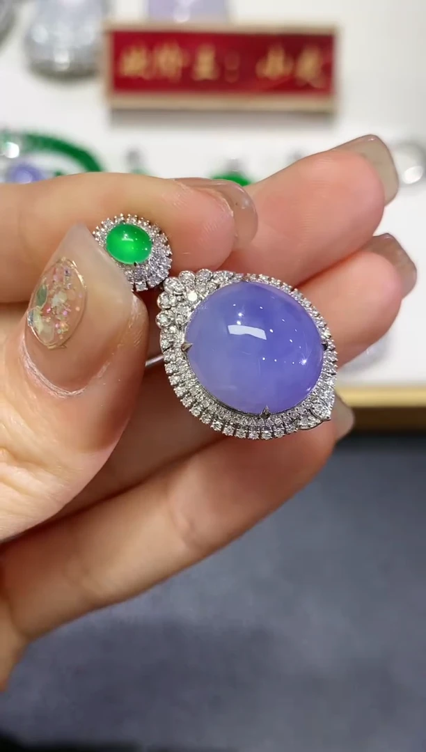 【闪购商品】翡翠颈饰18K金镶嵌团购27