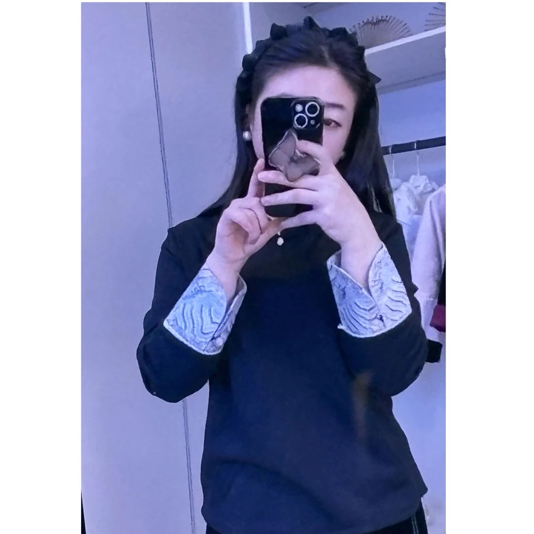 （子衿）打底衫时尚休闲百搭针织长袖女士打底圆领百搭冬季加绒