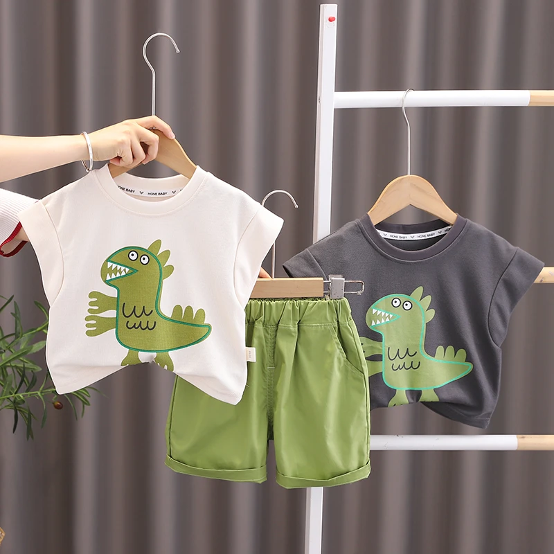 男童背心套装2023新款小童夏款幼儿童装夏季一岁宝宝夏装男孩衣服