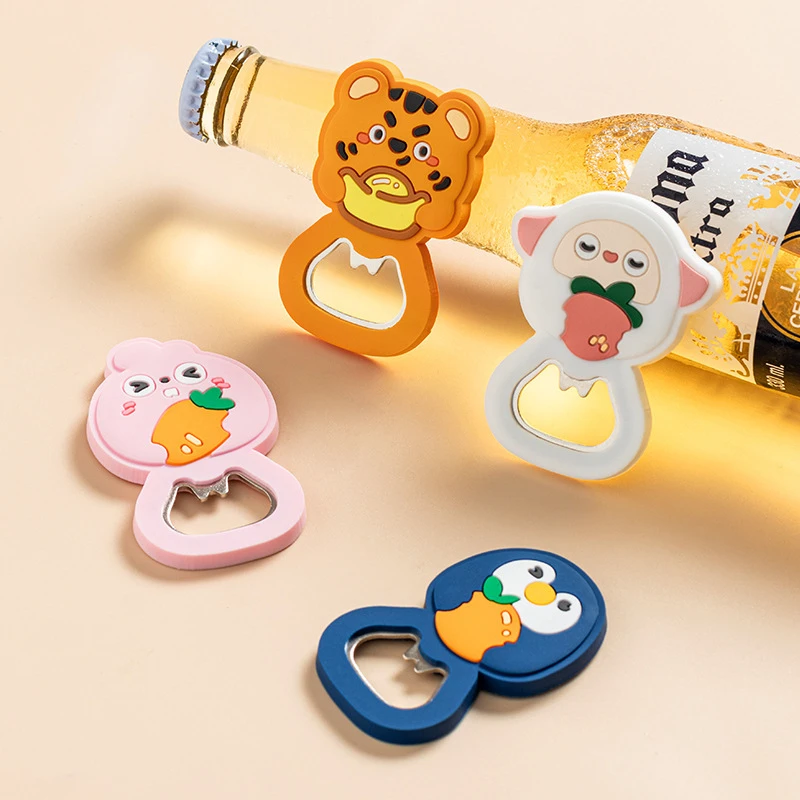 磁吸开瓶器多功能个性创意3d立体卡通起酒瓶子启啤酒器开盖神器