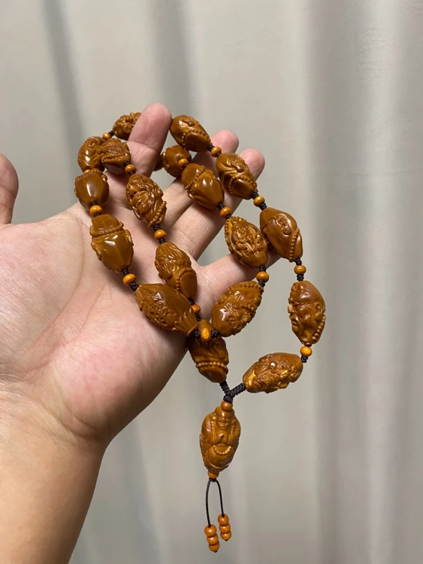 橄榄核雕 罗汉长串