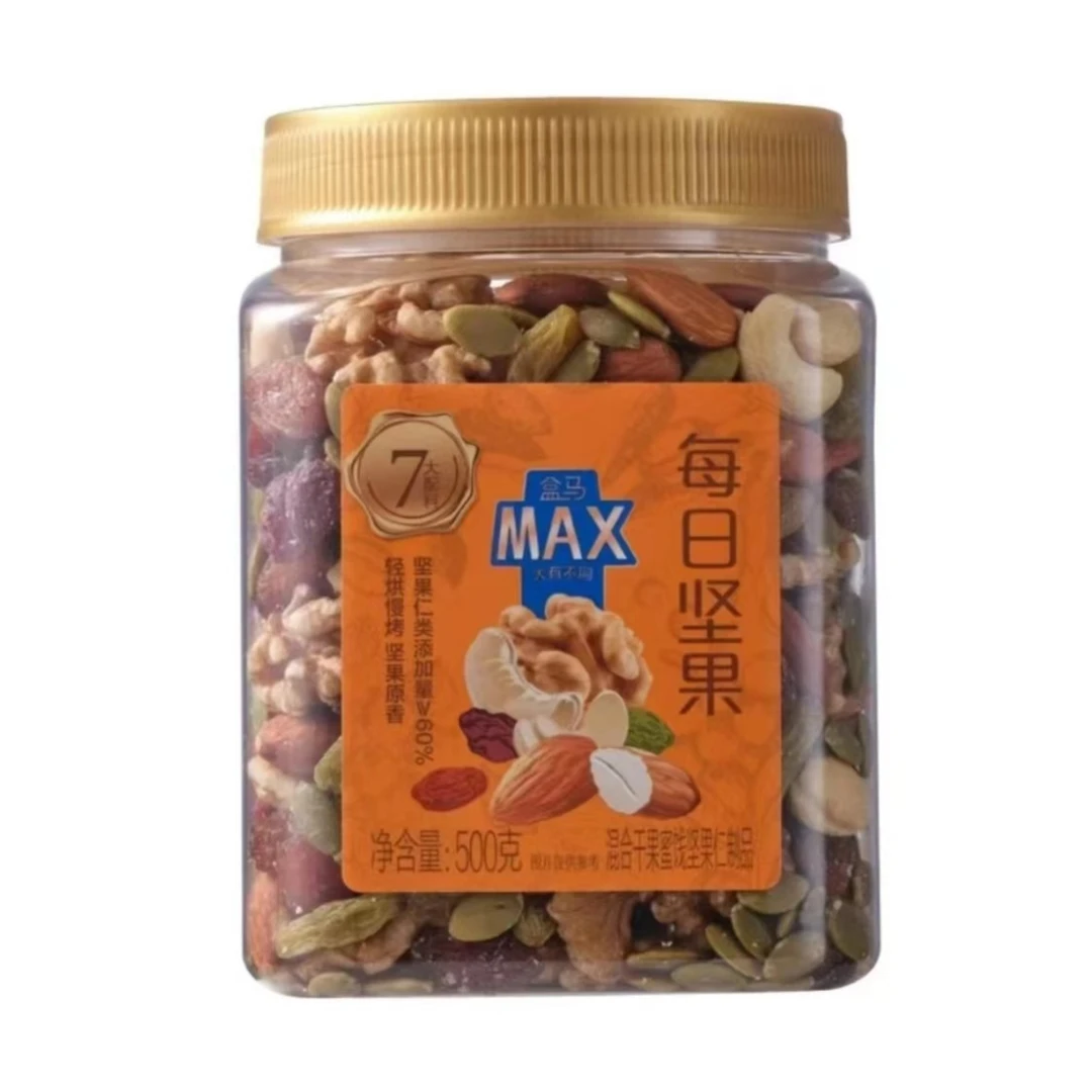 盒马MAX每日坚果500g 罐装混合干果蜜饯坚果仁