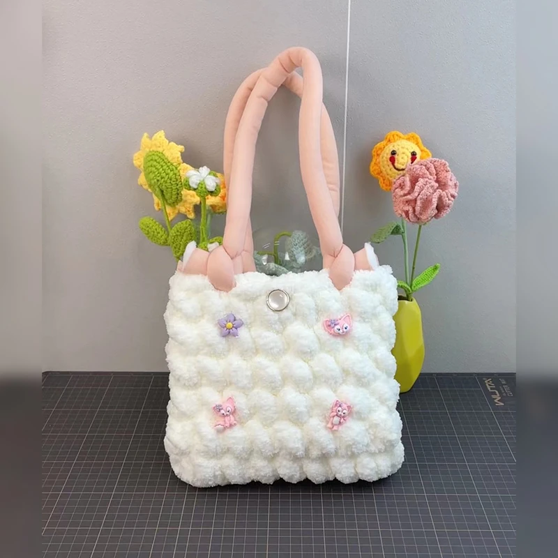 H棉花糖云朵包diy材料包星黛露卡通玲娜贝儿百搭小众斜挎包肩包