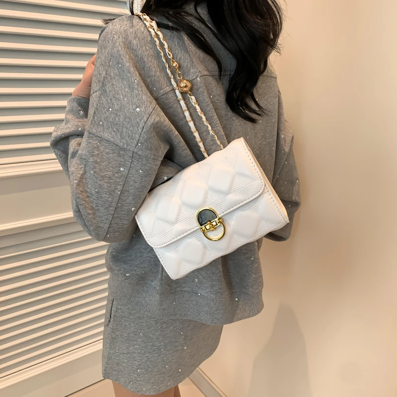 小香风时尚百搭小包包单肩小方包网红洋气夏季小众ins韩版菱格包