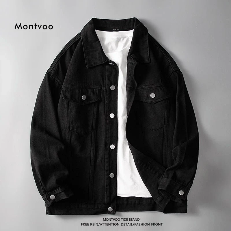 牛仔外套男春秋港风潮牌痞帅宽松百搭上衣潮ins复古潮流工装夹克