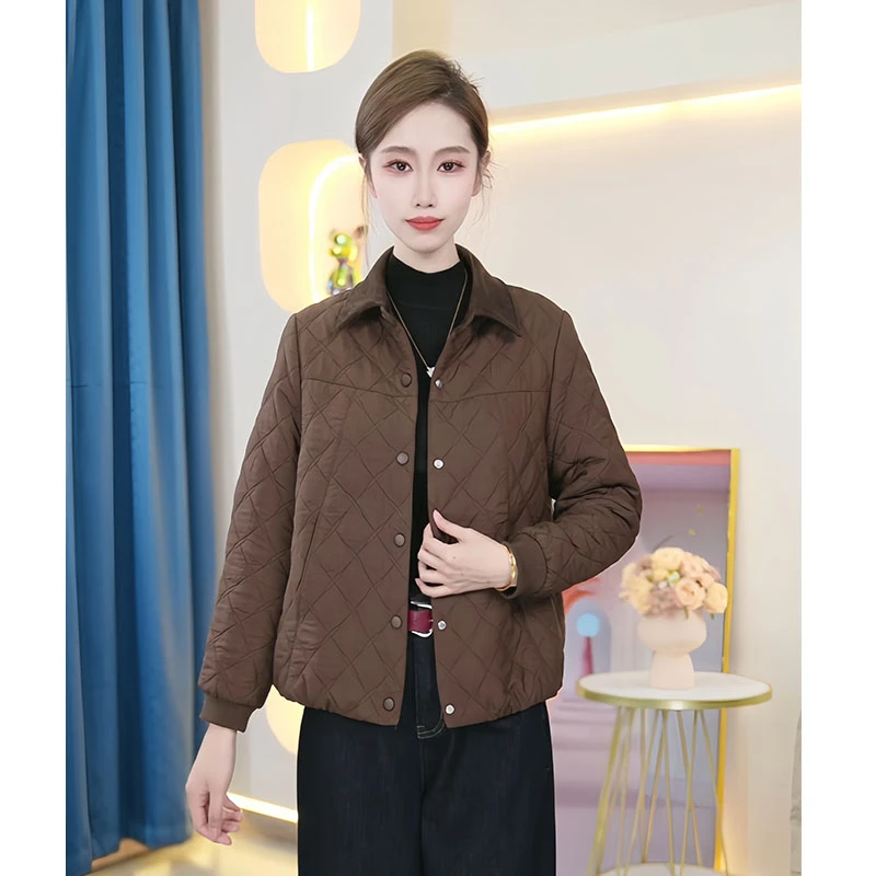 【BN-628】2024年新款秋款妈妈休闲保暖时尚气质款轻薄外套女中老年
