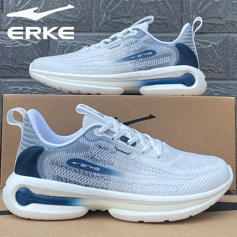 erke/鸿星尔克男鞋子镂空透气网面情侣运动鞋回弹女子减震跑步鞋