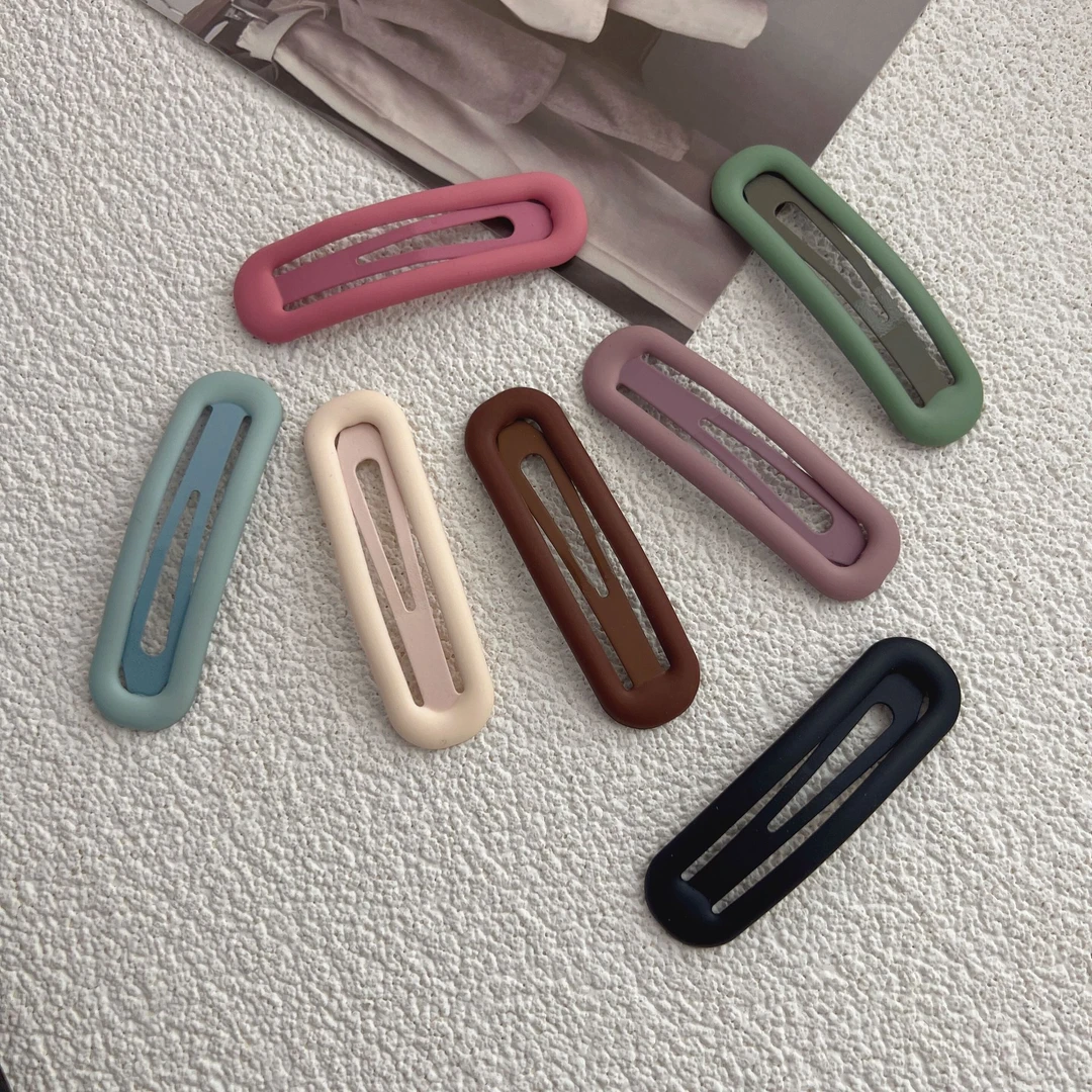 简约纯色磨砂发夹女网红百搭刘海侧边夹子后脑勺碎发发卡bb夹头饰