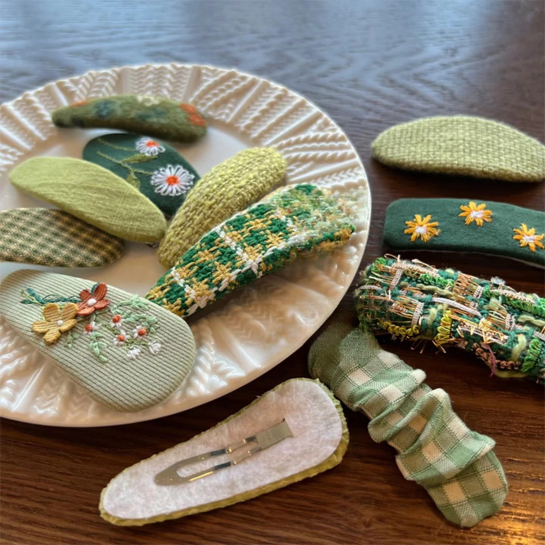 女童网红儿童夹子绿色甜美BB夹网红发夹可爱女童BB夹刘海夹碎发夹