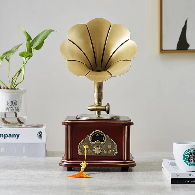 【顺丰包邮】雅诗贝伦复古迷你香薰留声机中式蓝牙音响无线留声机