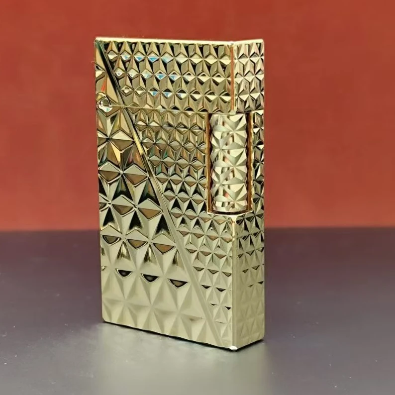 正品好运达黄铜朗声打火机拉丝分割线煤油纯铜激光定制钢音高档