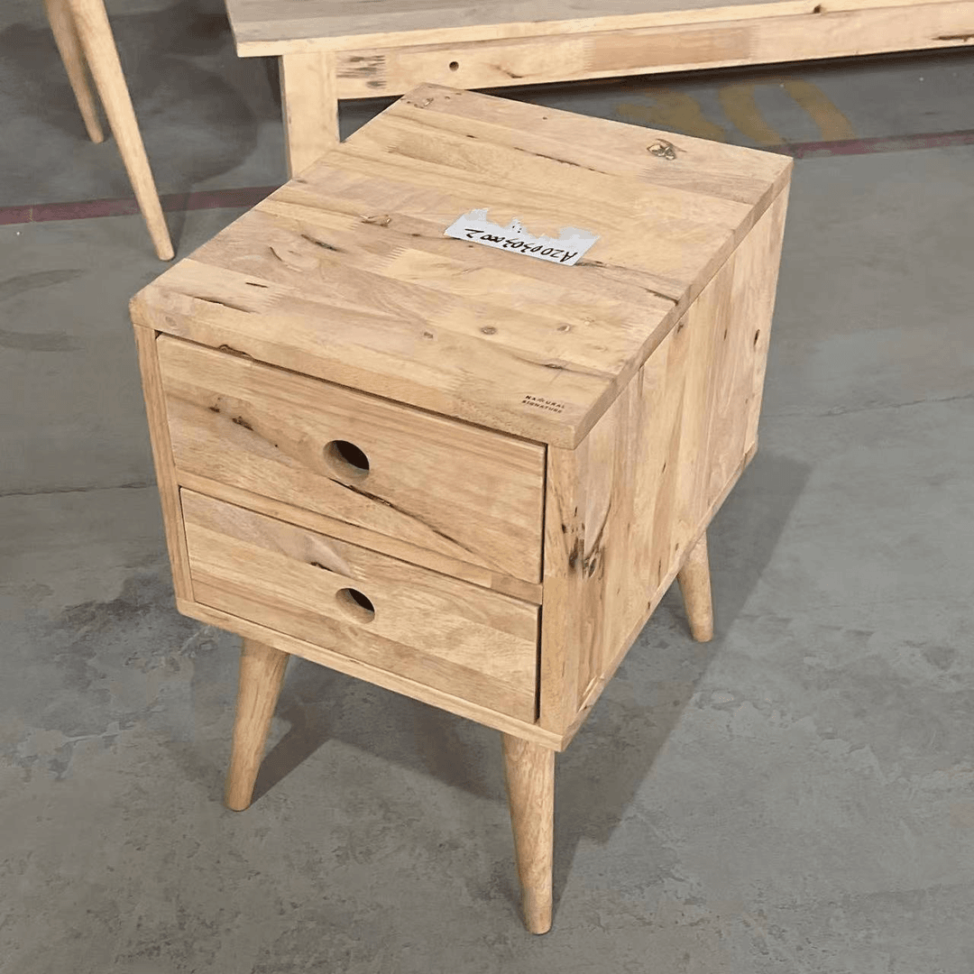 【春哥严选】BGY-床头柜2个抽屉（原木色）-AZO0303B