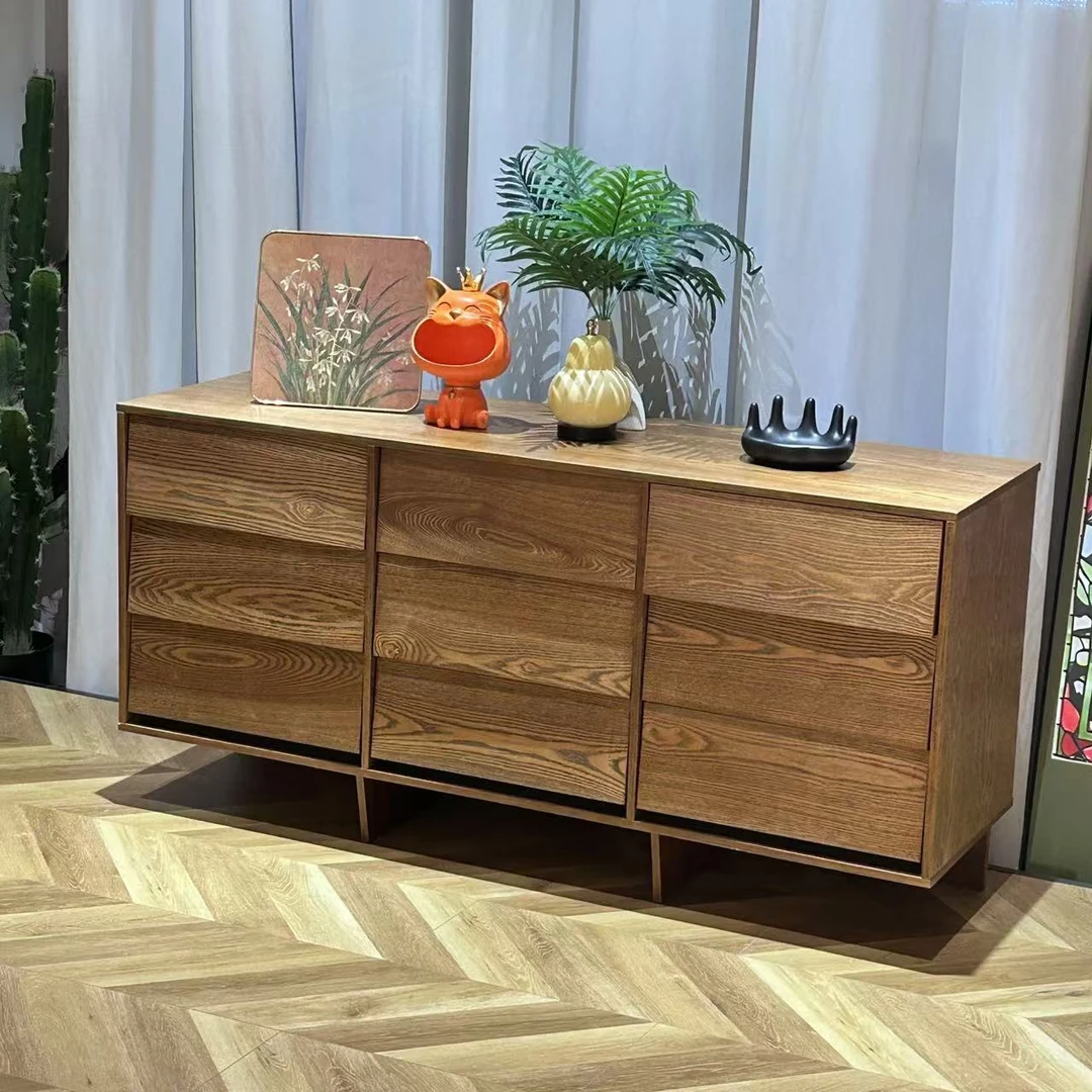 【春哥严选】清样-中古风诧寂风实木九斗柜客厅现代简约储物柜DZ