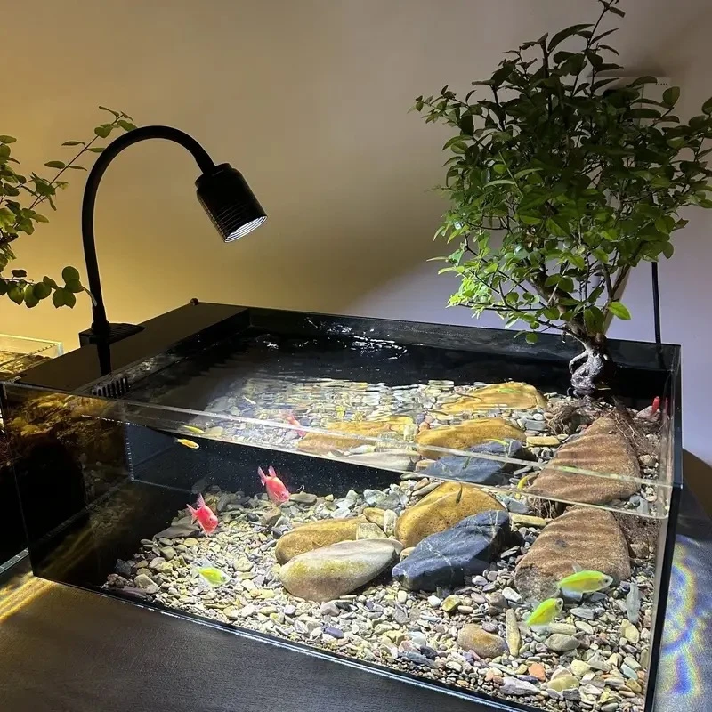 工厂直发侧滤一体式超白金晶造景生态缸可定制大小型鱼缸