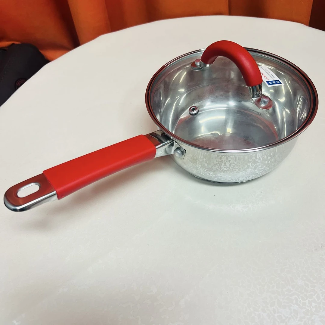 【新疆包邮】家用圆形sutkorsi奶锅方便实用带把手有盖子防上火