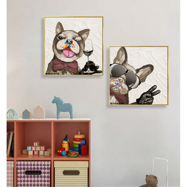 多巴胺砂岩画现代简约花卉卧室背景手工美观防水装饰画餐厅