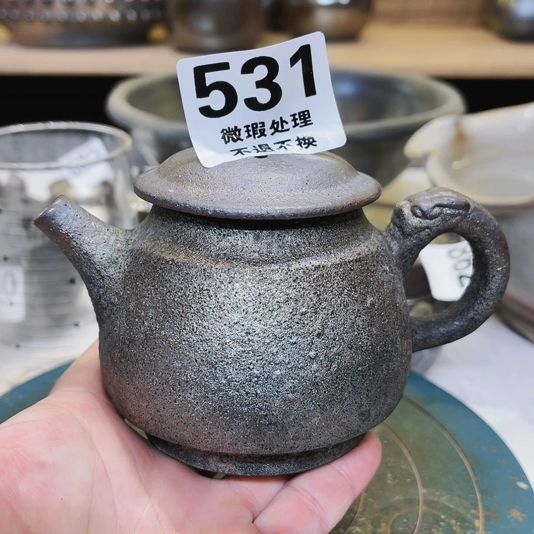壶高温柴烧陶泥手工壶
