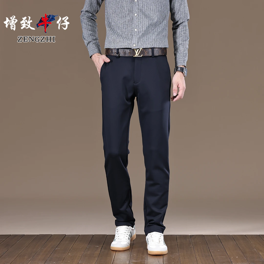 ZENGZHI/增致牛仔春季尚新男士休闲裤舒适百搭修身小直筒Z01