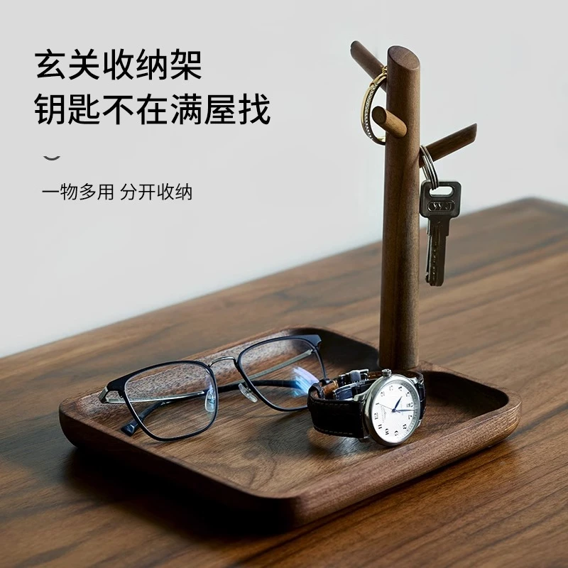 进门钥匙架钥匙收纳客厅盘桌面摆件置物门口入户钥匙神器创意挂式