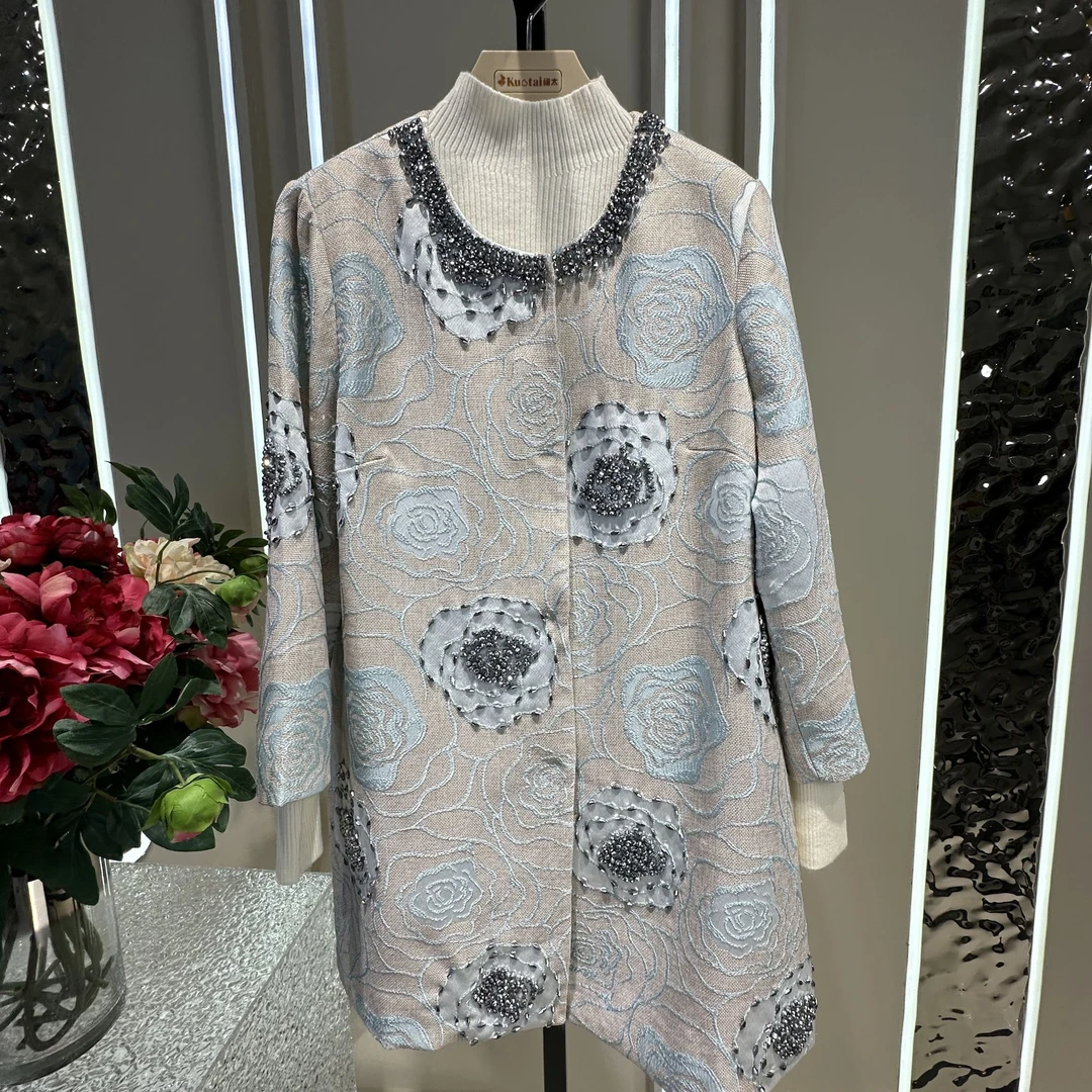 JIANKUAN 高品质 米兰玫瑰花园绣珠外衣 K8045