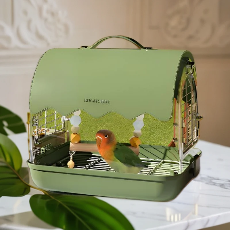 布卡星鸟笼鹦鹉外带笼亚克力户外观赏笼虎皮牡丹玄凤专用鸟笼子