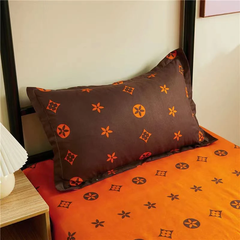 100%纯磨毛枕套一对加厚枕头套子单只双人枕芯套成人家用宿舍通用