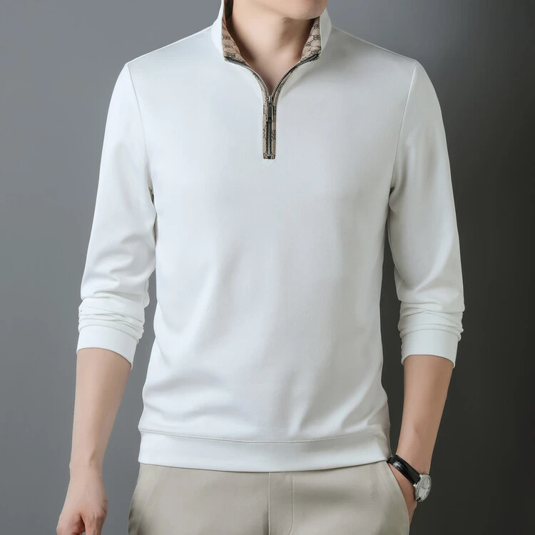 针织衫毛衣男装针织衫 毛衣A888半高拉链套头商务绅士长袖