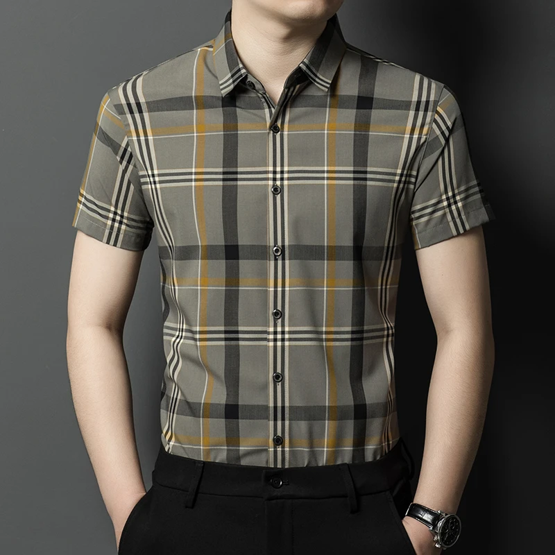 2025年夏季短袖翻领男衬衫